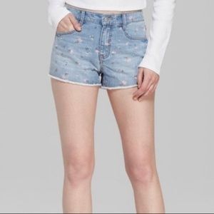 Wild fable floral denim shorts